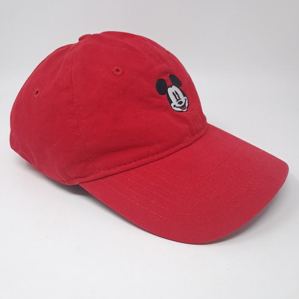 Disney Parks Classic Mickey Mouse Red Baseball Cap Adjustable Dad Hat Adult 2018